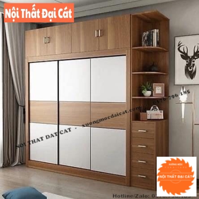 Tủ áo quần kết hợp kệ MS22293