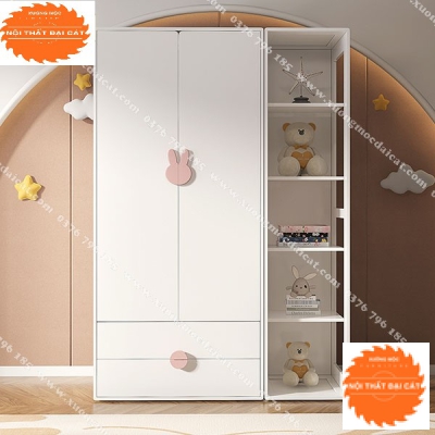 Tủ áo quần trẻ em kèm kệ đẹp