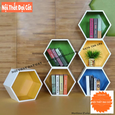 Kệ sách tổ ong treo tường KS152