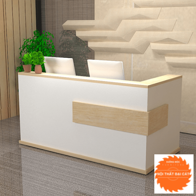 Quầy lễ tân gỗ thiết kế nhỏ gọn QLT034