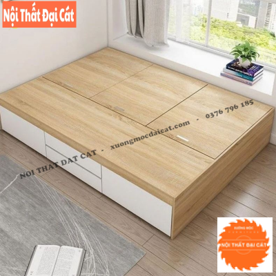 Giường gỗ đa năng kết hợp hộc chứa đồ G143