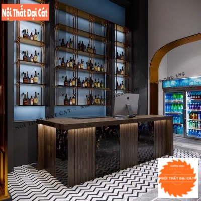 Quầy bar pha chế đẹp đơn giản QB006
