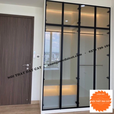 Tủ áo quần gỗ kính MS22300