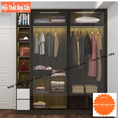Tủ áo quần gỗ cánh kính MS22309