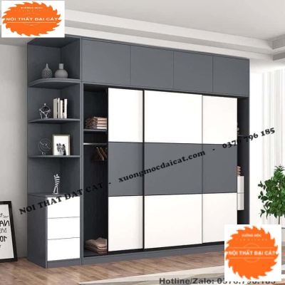 Tủ áo quần 3 cánh cửa lùa MS22310