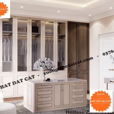 Tủ áo quần tone trắng cổ điển MS22313