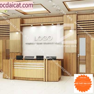 Vách logo cho quầy lễ tân MS0024