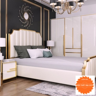 Giường bọc nệm cao cấp GBN002