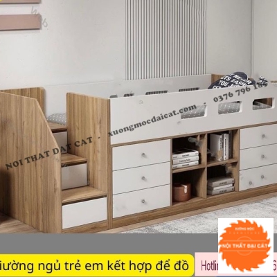 Giường ngủ cho bé kết hợp ngăn chứa đồ GTE026
