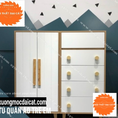Tủ áo quần cho bé thiết kế đa chức năng 