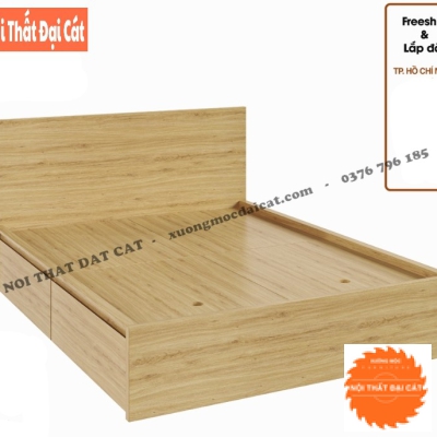 Giường ngủ tiêu chuẩn 2 hộc kéo G115