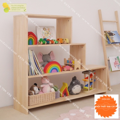 Kệ để đồ chơi trẻ em hình bậc thang KĐC022