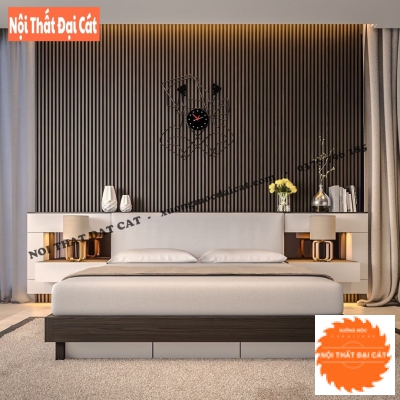 Vách ốp đầu giường thanh gỗ VOĐG021
