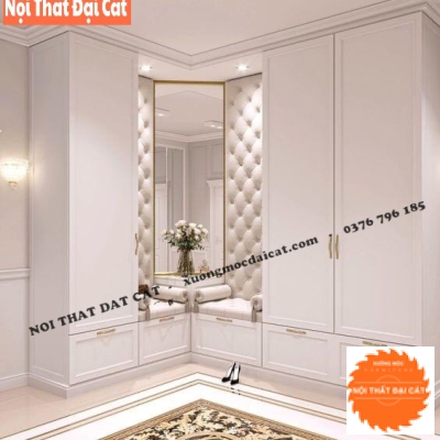 Tủ áo quần tone trắng MS22317