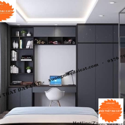 Tủ áo quần kết hợp bàn làm việc MS22328