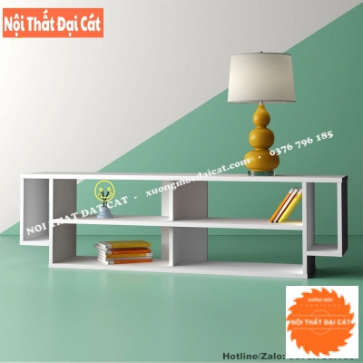 Kệ tivi tone trắng thiết kế nhiều ngăn KTV348