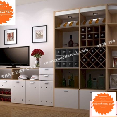 Kệ tivi kết hợp tủ rượu đẹp KKH074