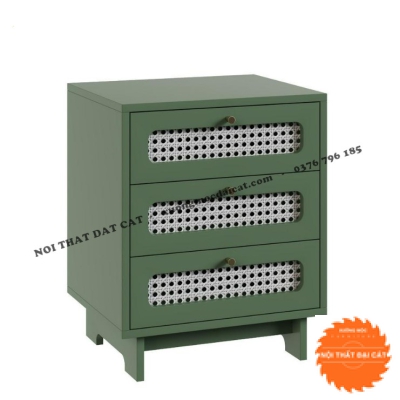 Tủ gỗ mây lưu trữ đồ 3 hộc kéo TGM013