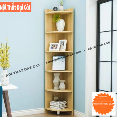 Kệ trang trí ở góc tường 6 tầng KTT142
