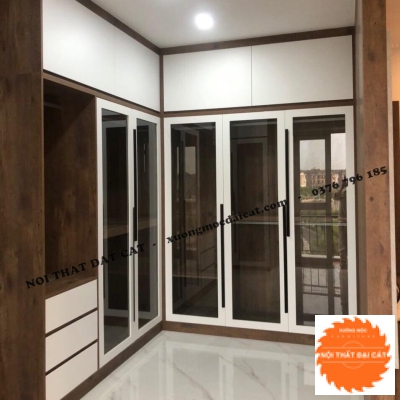 Tủ áo quần thiết kế chữ L MS22337
