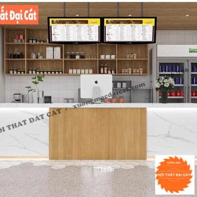 Quầy bar mini gỗ cho quán cafe QB011