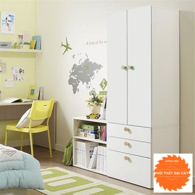 Tủ áo quần kết hợp kệ để sách TA176