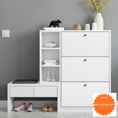 Tủ giày tone trắng TG107