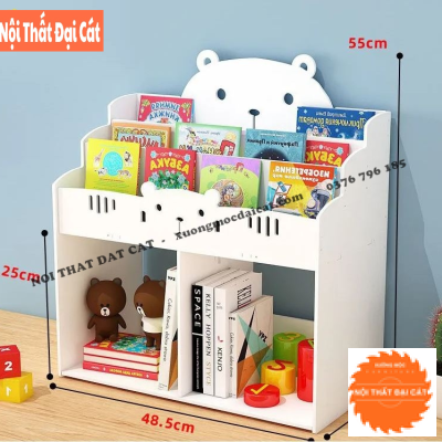 Kệ sách gỗ cho bé thiết kế đáng yêu KSTE026