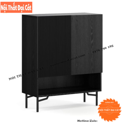 Tủ giày thiết kế tone đen đẹp TG205