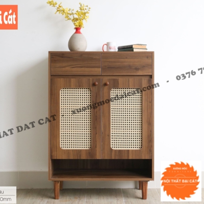 Tủ gỗ mây thiết kế 2 cánh TGM017