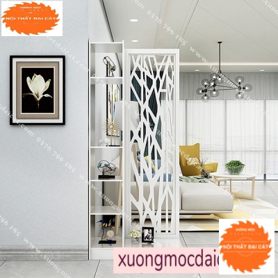 Vách ngăn tiện ích trang trí phòng khách VN062