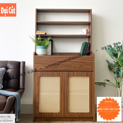 Tủ gỗ mây trang trí đẹp TGM018