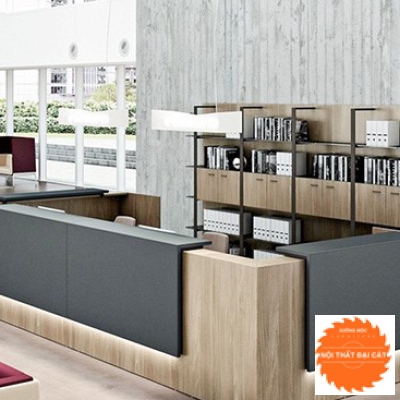 Quầy lễ tân thiết kế hiện đại QLT043