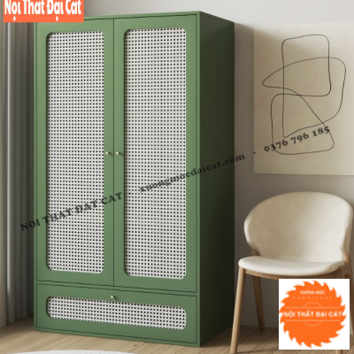 Tủ áo quần gỗ mây có hộc kéo TA440