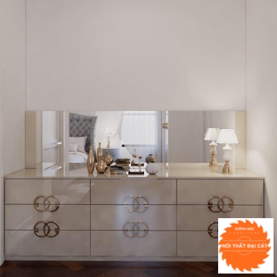 Bàn trang điểm thiết kế tân cổ điển BTĐ065