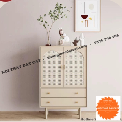 Tủ gỗ mây thiết kế đẹp TGM003