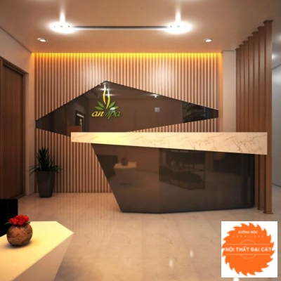 Quầy lễ tân Spa thiết kế đẹp QLT017