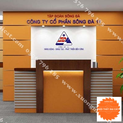 Vách logo cho quầy lễ tân MS0025