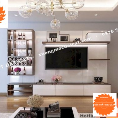 Kệ tivi kết hợp kệ rượu KTV057