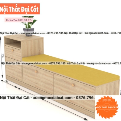 Băng ghế đọc sách có tủ nhỏ BG056