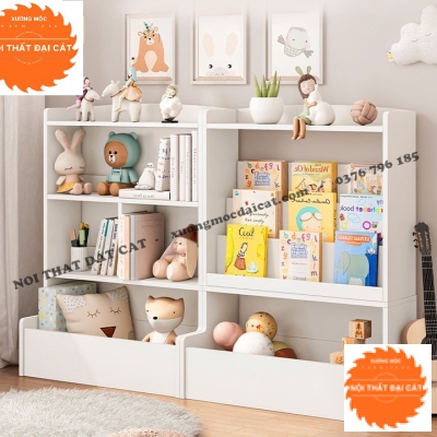 Kệ gỗ để đồ chơi - để sách cho bé KĐC033