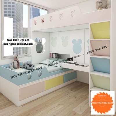 Giường tầng thiết kế đẹp cho bé GT096