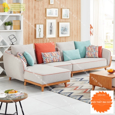 Ghế sofa phòng khách khung gỗ hiện đại 