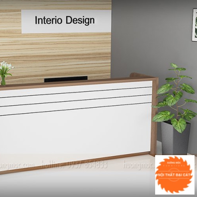 Quầy lễ tân gỗ đẹp QLT004