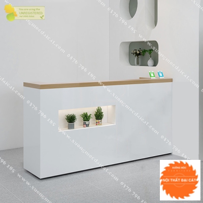 Quầy thu ngân bằng gỗ cho shop QTN031