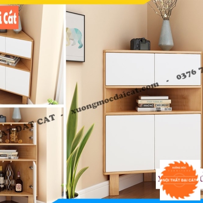 Kệ trang trí cánh mở góc tường KTT145