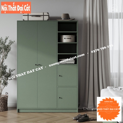 Tủ áo quần gỗ công nghiệp màu xanh lá TA429