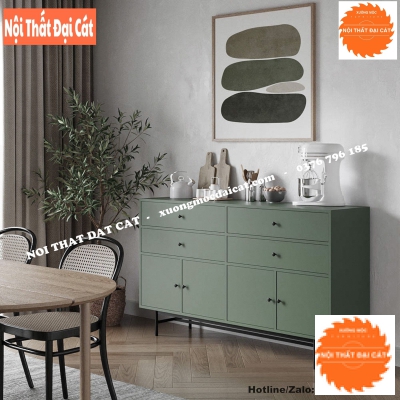 Tủ commost lưu trữ đồ tone xanh lá TC053