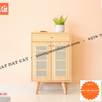 Tủ gỗ lọng mây thiết kế nhỏ TGM026