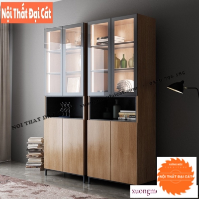 Tủ rượu thân gỗ cánh kính TR061